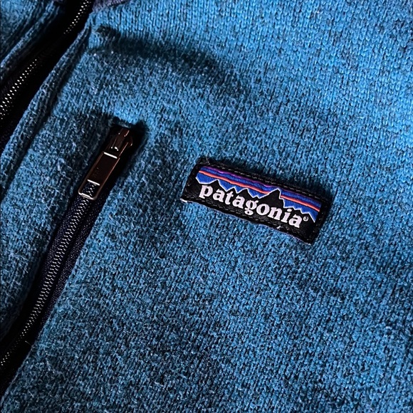 Patagonia Blue Zip Up Sweater - Picture 3 of 4
